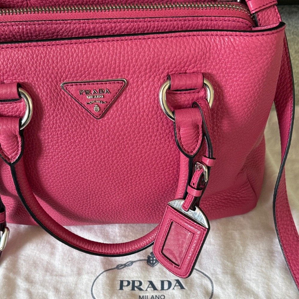 Prada Fuchsia Leather Satchel - Picture 2 of 16